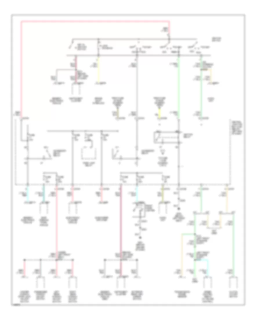 Power Distribution Wiring Diagram 2 of 3 for Ford Escape 2002