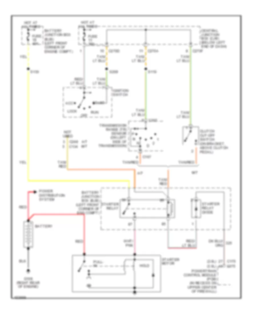 Starting Wiring Diagram for Ford Escape 2002