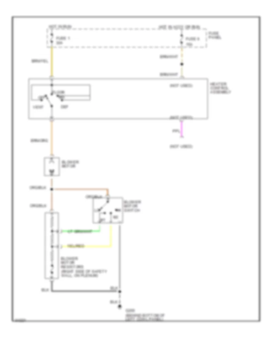 Heater Wiring Diagram for Ford F-Super Duty 1996