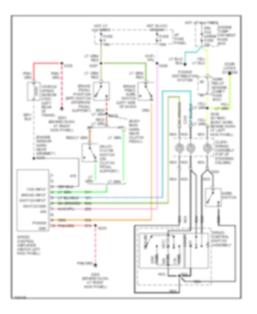 Cruise Control Wiring Diagram for Ford Mustang 1998