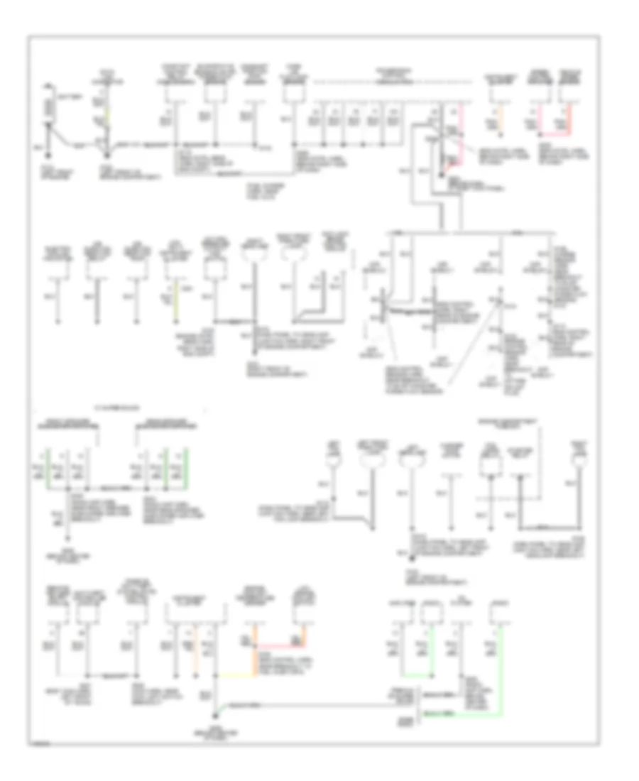 Ground Distribution Wiring Diagram 1 of 3 for Ford Mustang 1998