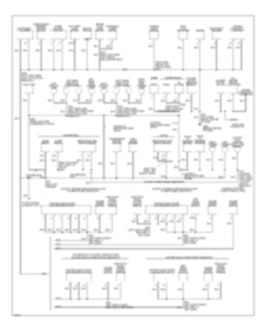 Ground Distribution Wiring Diagram 2 of 3 for Ford Mustang 1998