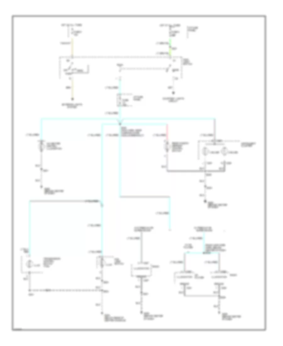 Instrument Illumination Wiring Diagram for Ford Mustang 1998