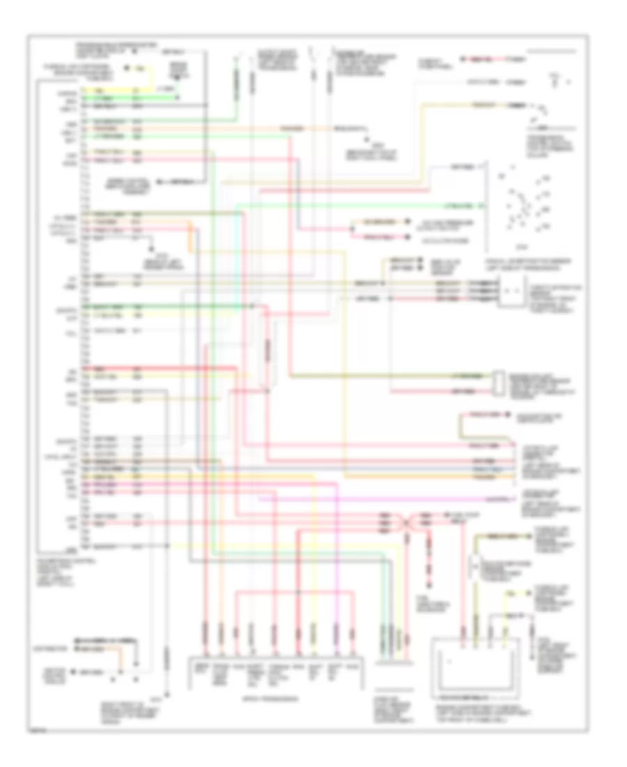 5.0L, 4R7OW Transmission Wiring Diagram for Ford Pickup F150 1994