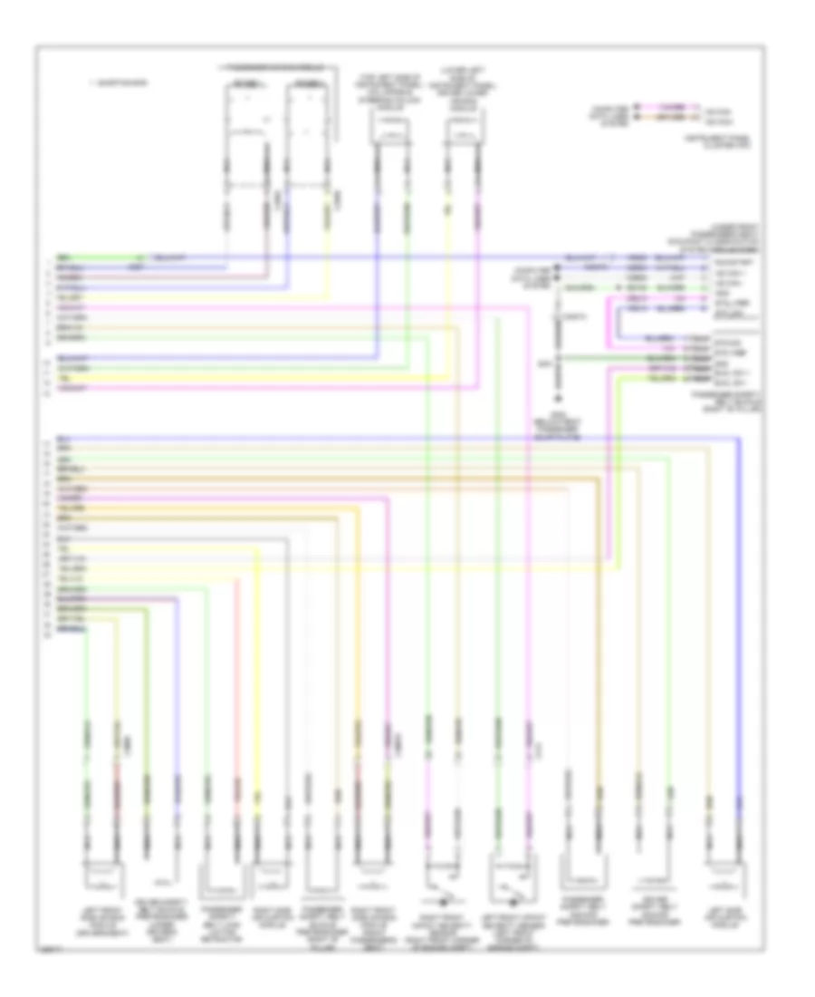 Supplemental Restraints Wiring Diagram, Except Electric (2 of 2) for Ford Focus Titanium 2013