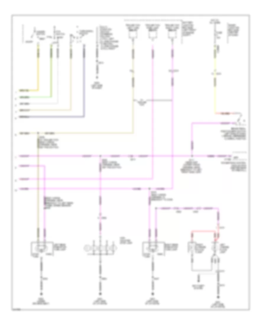 Exterior Lamps Wiring Diagram, Except Hybrid (2 of 2) for Ford Escape 2011
