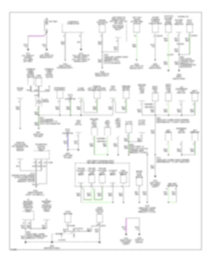 Ground Distribution Wiring Diagram Except Hybrid 1 of 3 for Ford Escape 2011