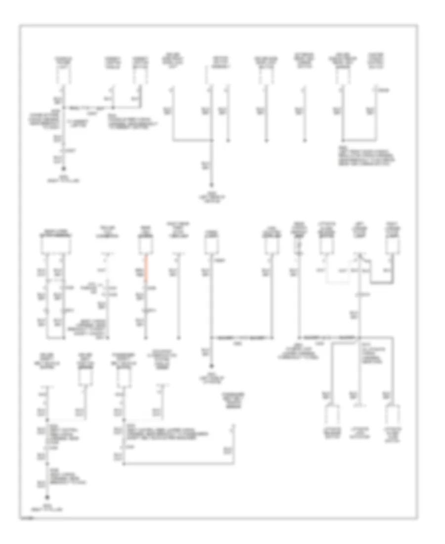 Ground Distribution Wiring Diagram, Except Hybrid (3 of 3) for Ford Escape 2011