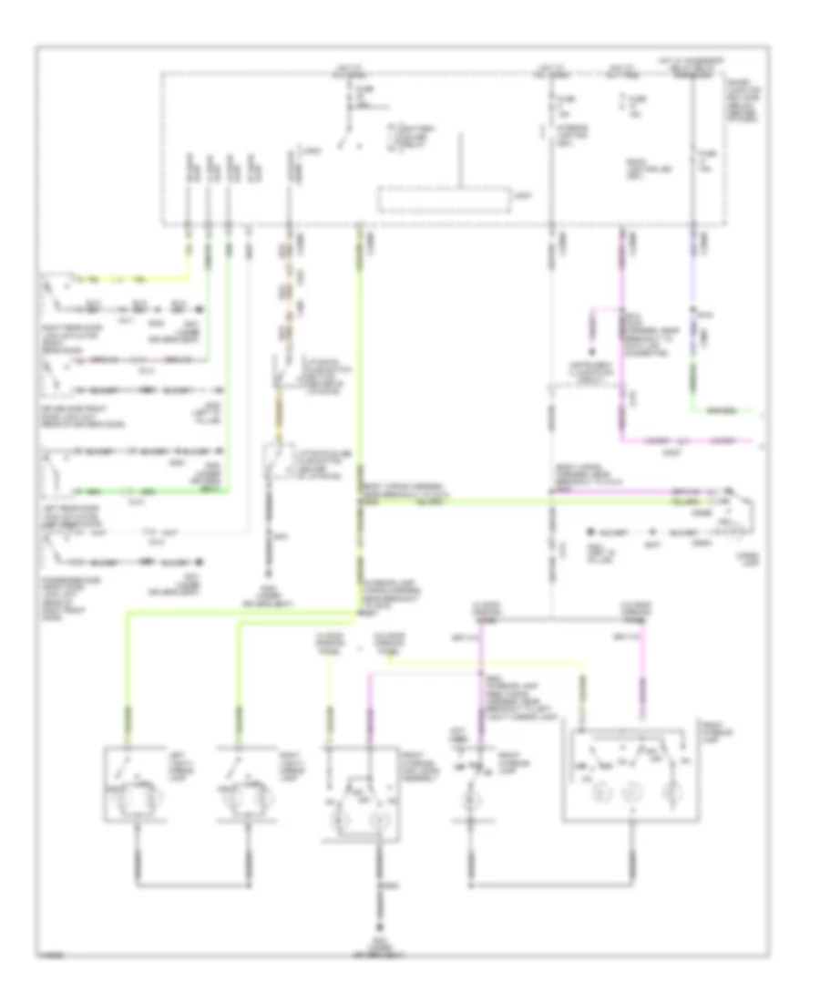 Courtesy Lamps Wiring Diagram, Hybrid (1 of 2) for Ford Escape 2011