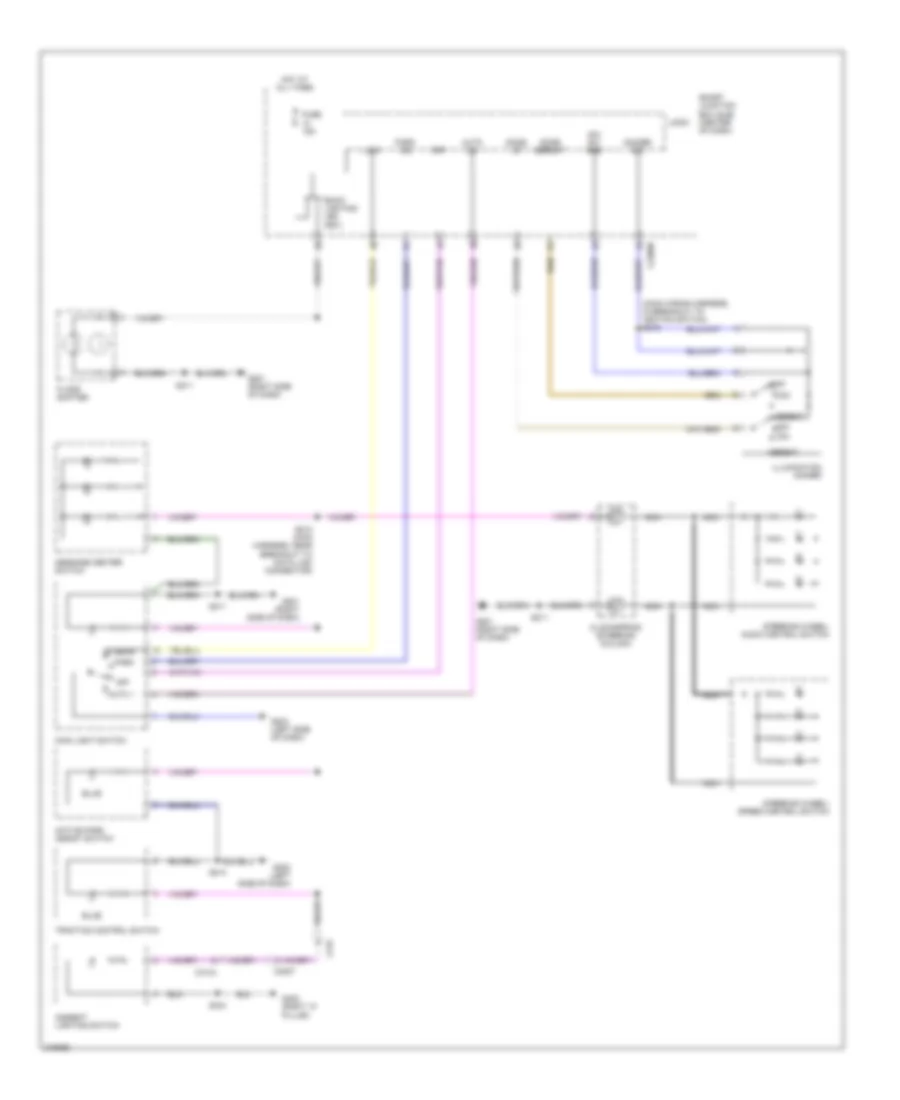 Instrument Illumination Wiring Diagram, Except Hybrid for Ford Escape 2011