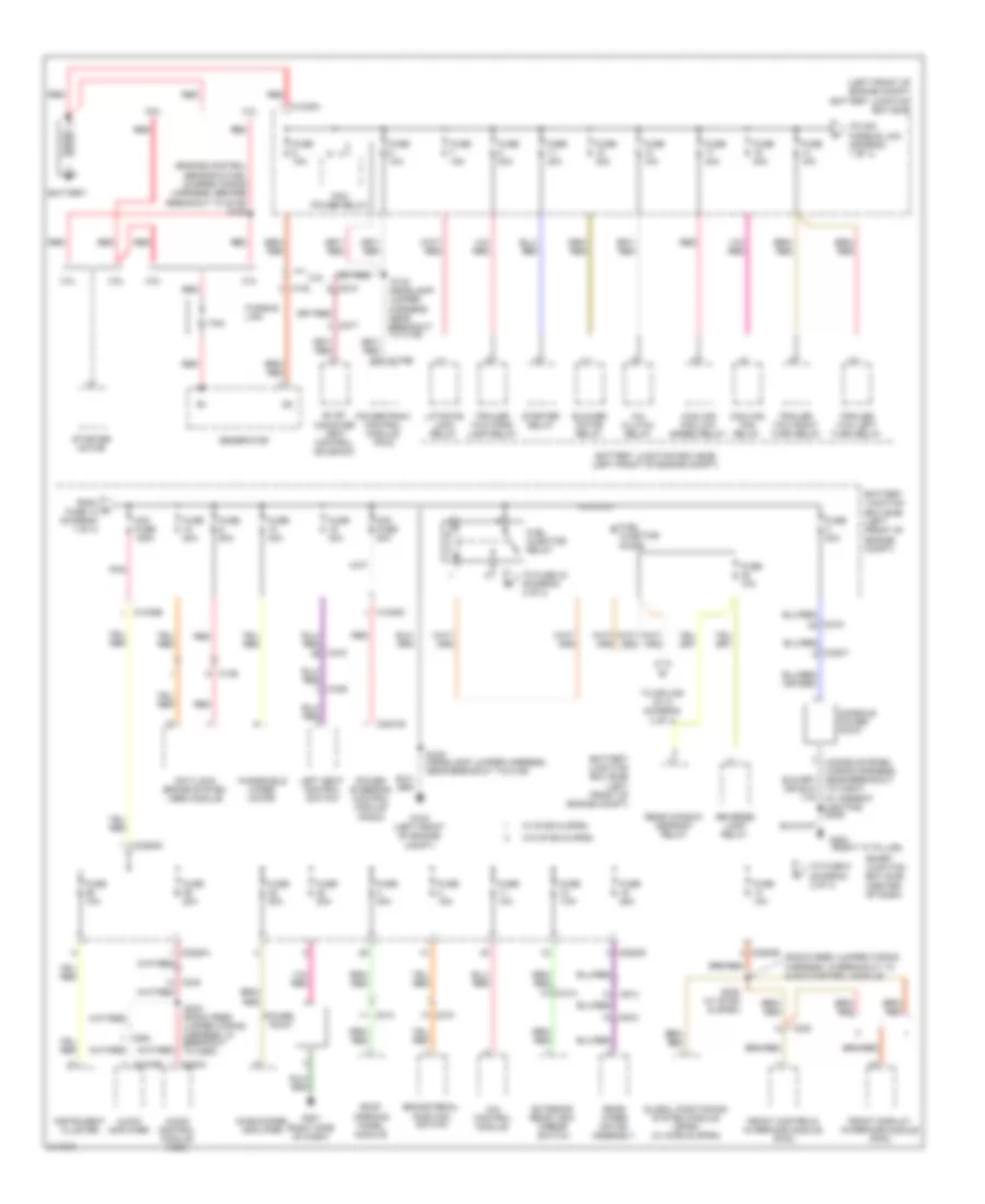 Power Distribution Wiring Diagram Except Hybrid 1 of 4 for Ford Escape 2011