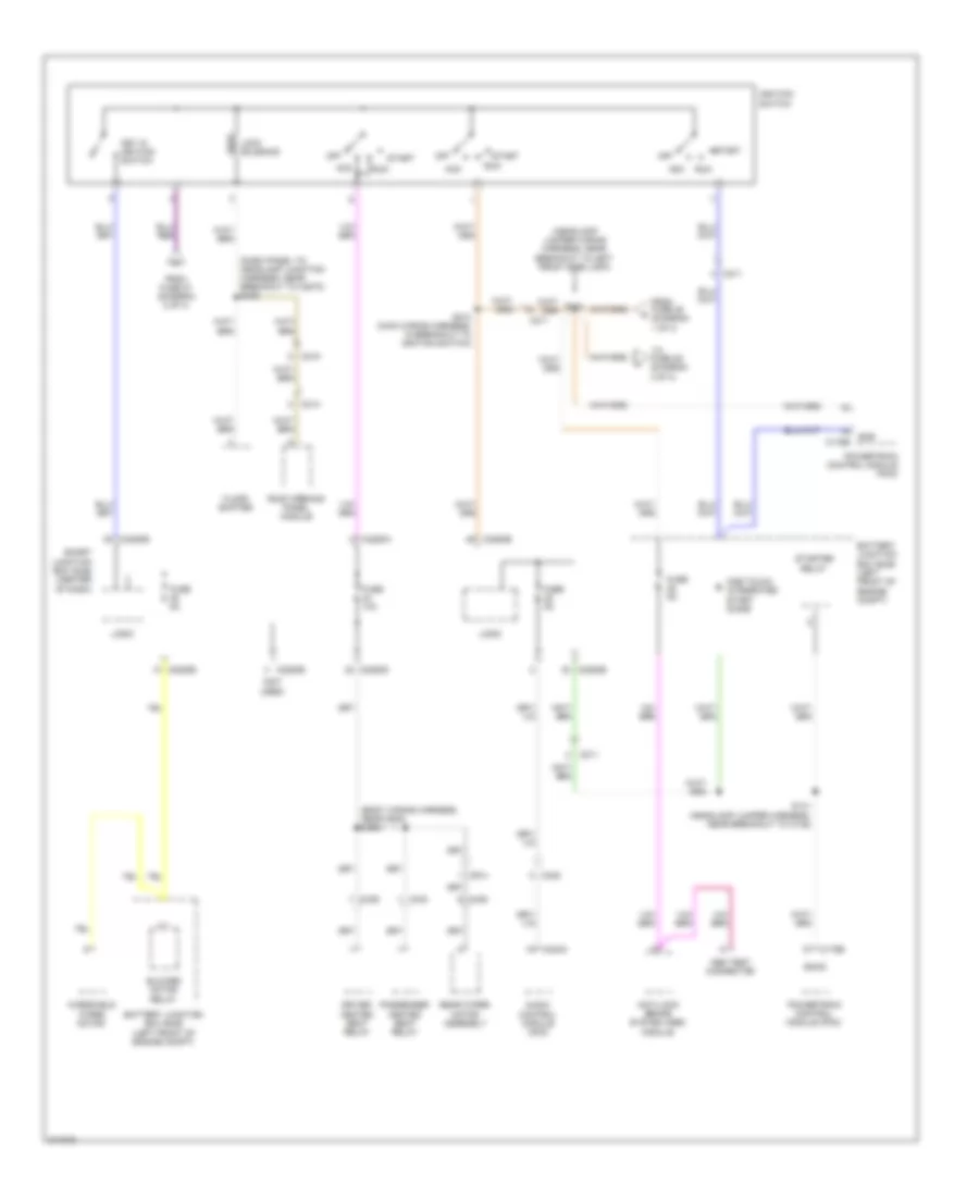 Power Distribution Wiring Diagram, Except Hybrid (3 of 4) for Ford Escape 2011
