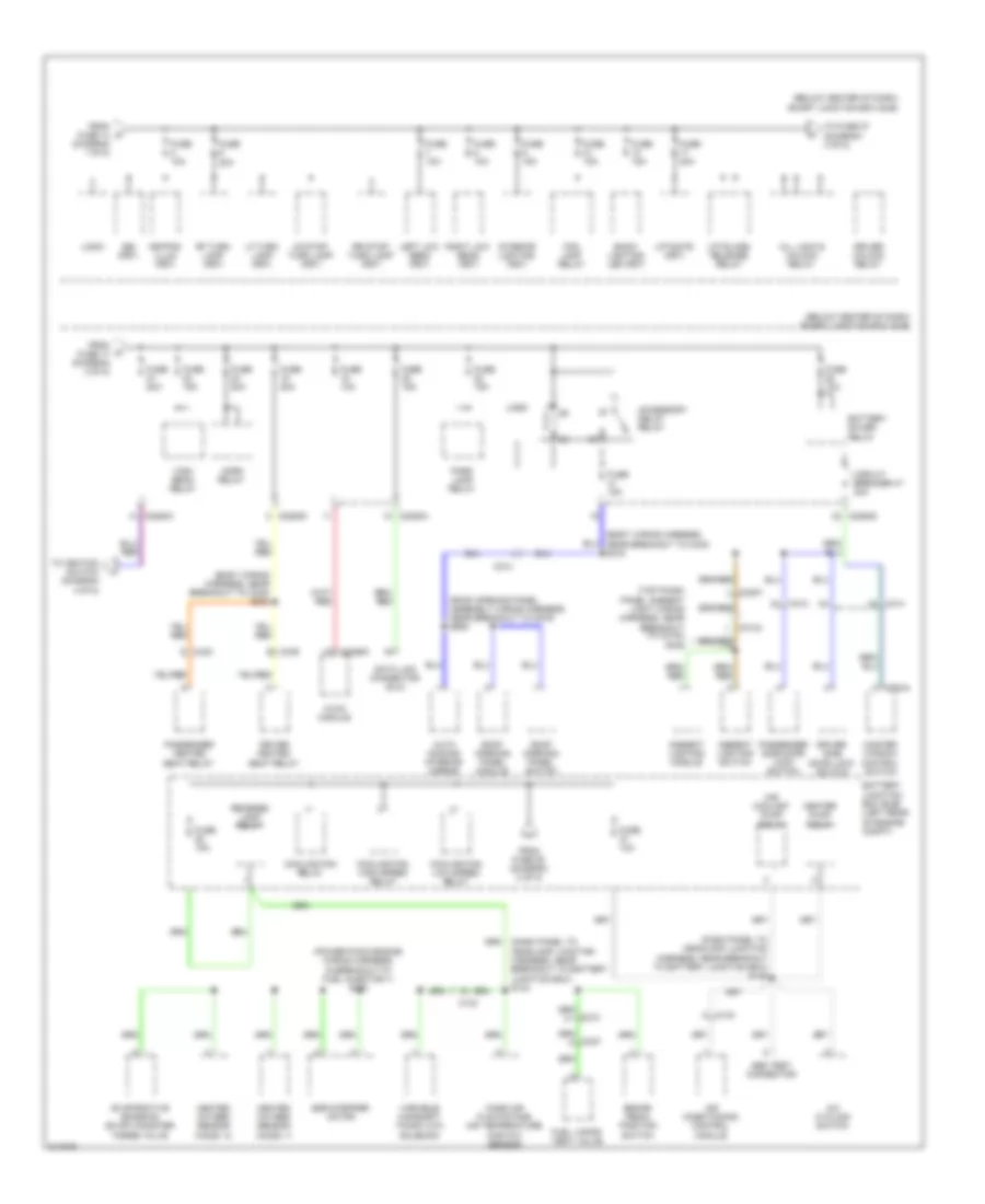 Power Distribution Wiring Diagram, Hybrid (3 of 5) for Ford Escape 2011