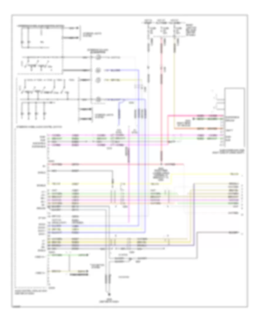 Premium Radio Wiring Diagram Except Hybrid with Navigation 1 of 2 for Ford Escape 2011
