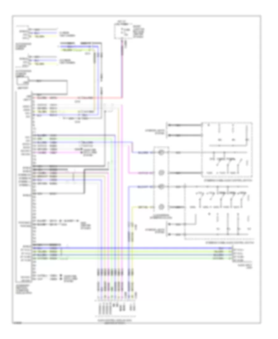 SYNC Radio Wiring Diagram, Except Hybrid for Ford Escape 2011
