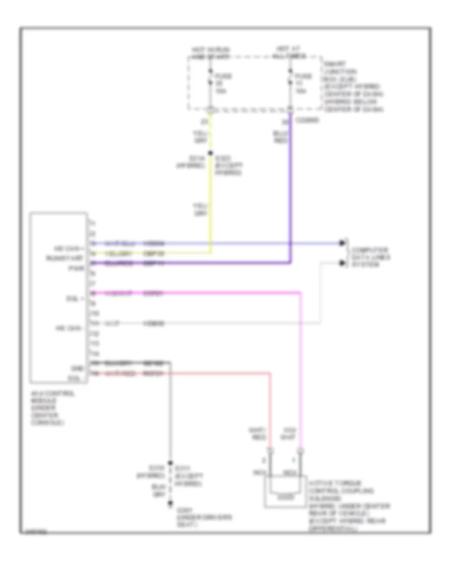 3.0L, 4WD Wiring Diagram for Ford Escape 2011