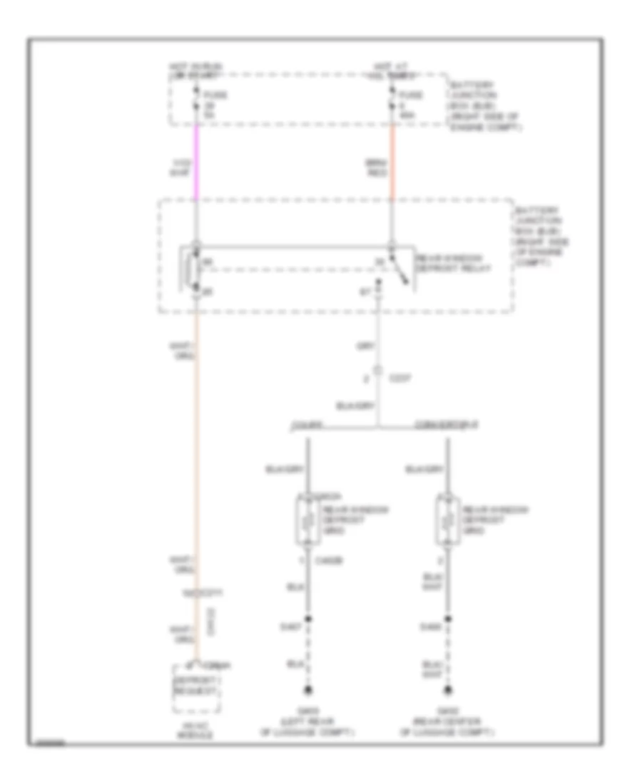 Defoggers Wiring Diagram for Ford Mustang Boss 302 2012