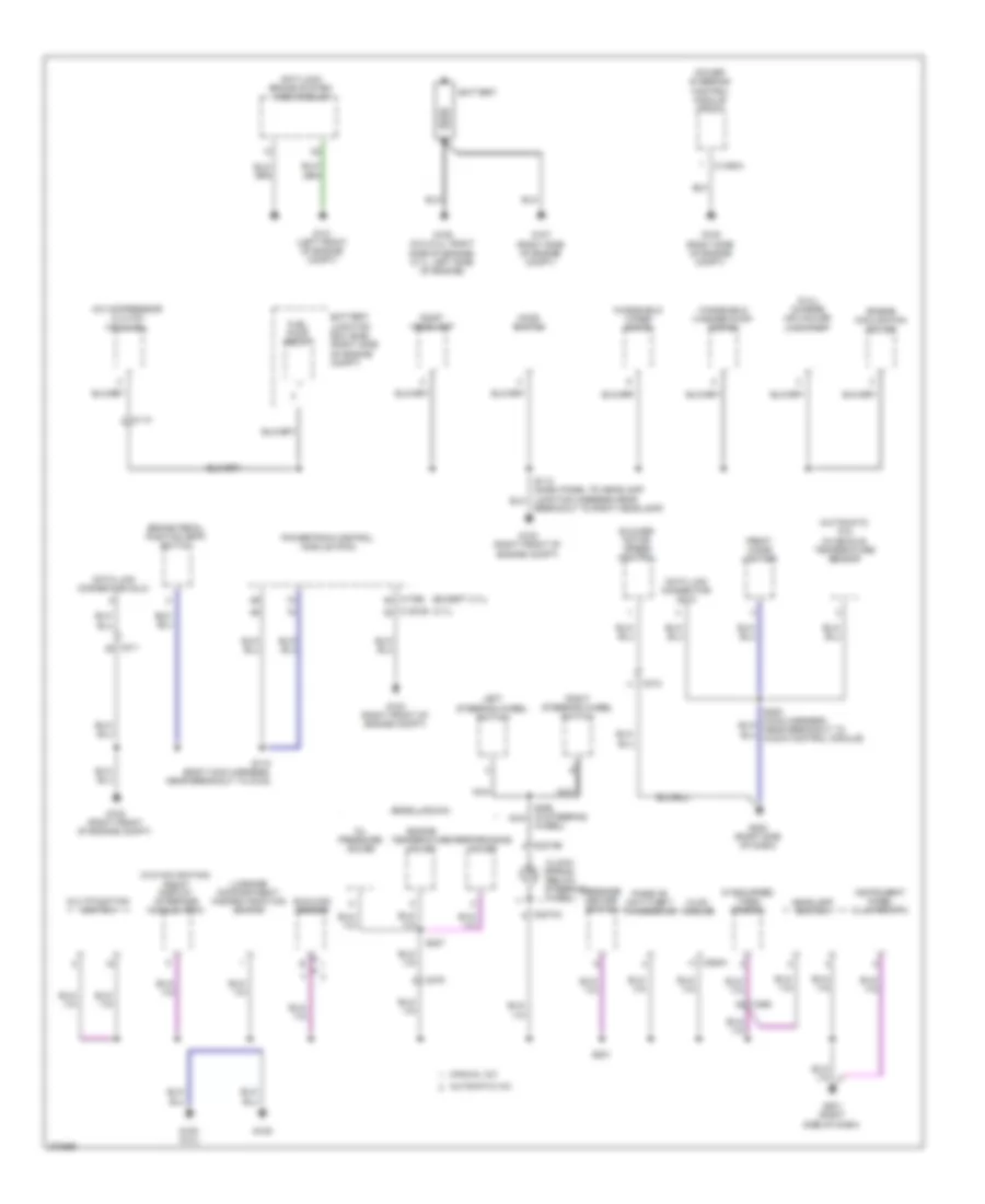 Ground Distribution Wiring Diagram 1 of 4 for Ford Mustang Boss 302 2012