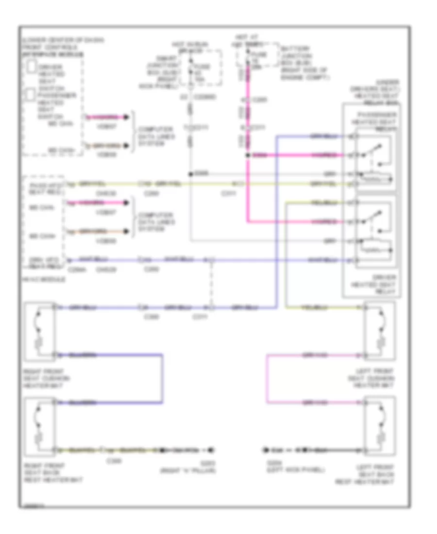 Heated Seats Wiring Diagram for Ford Mustang Boss 302 2012