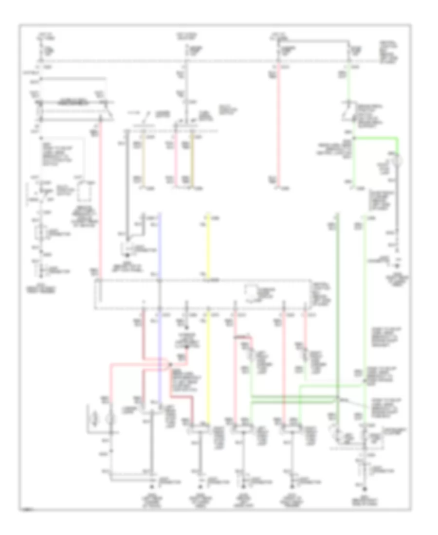 Exterior Lamps Wiring Diagram for Ford Escort 2000