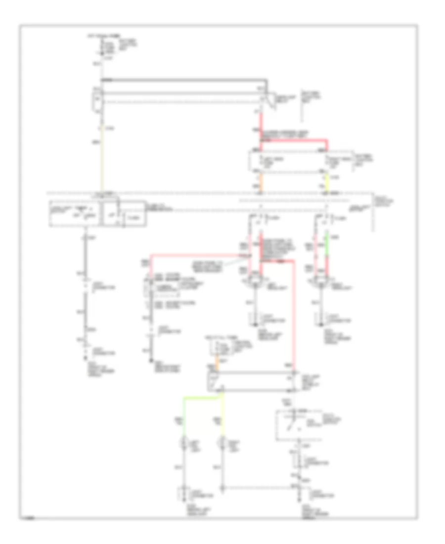 Headlight Wiring Diagram, without DRL for Ford Escort 2000