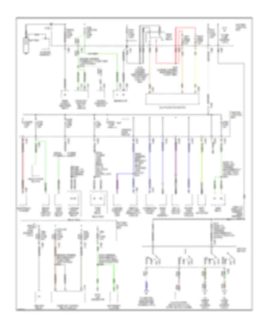 Power Distribution Wiring Diagram 1 of 2 for Ford Escort 2000