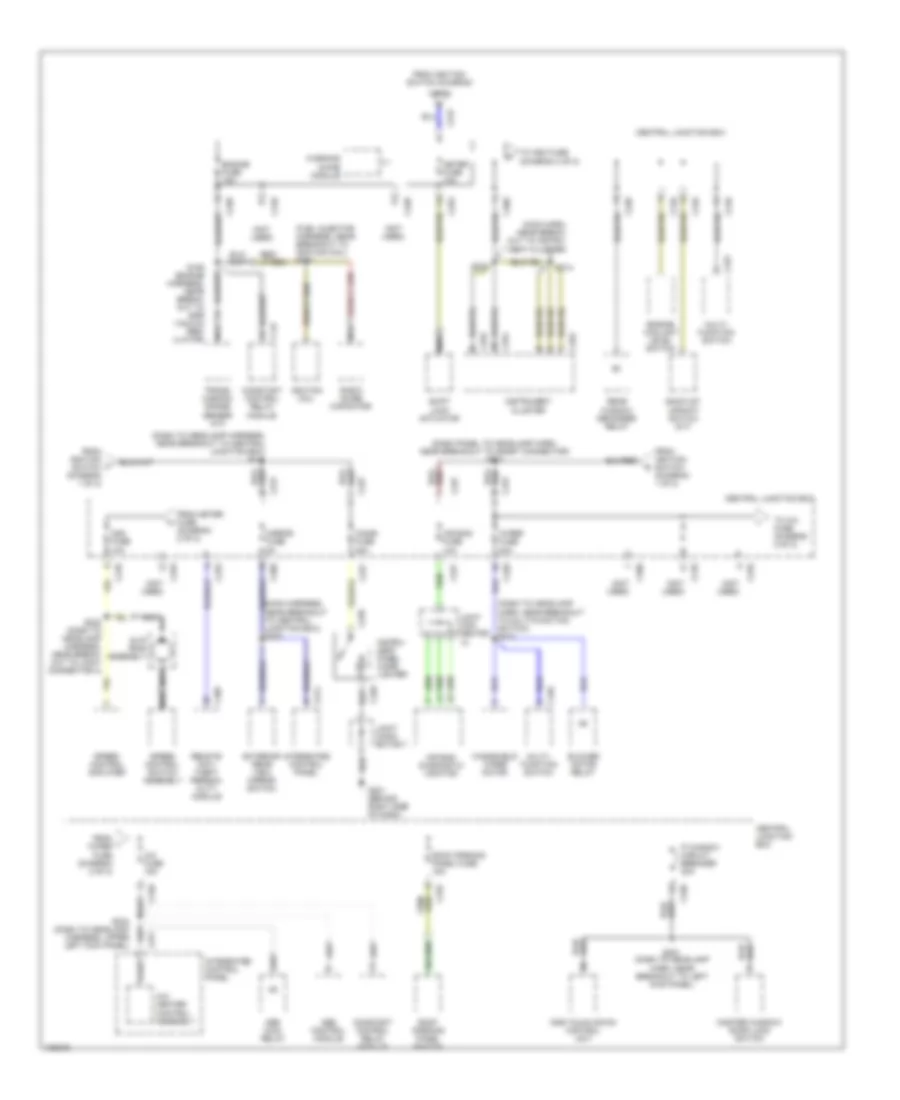 Power Distribution Wiring Diagram (2 of 2) for Ford Escort 2000