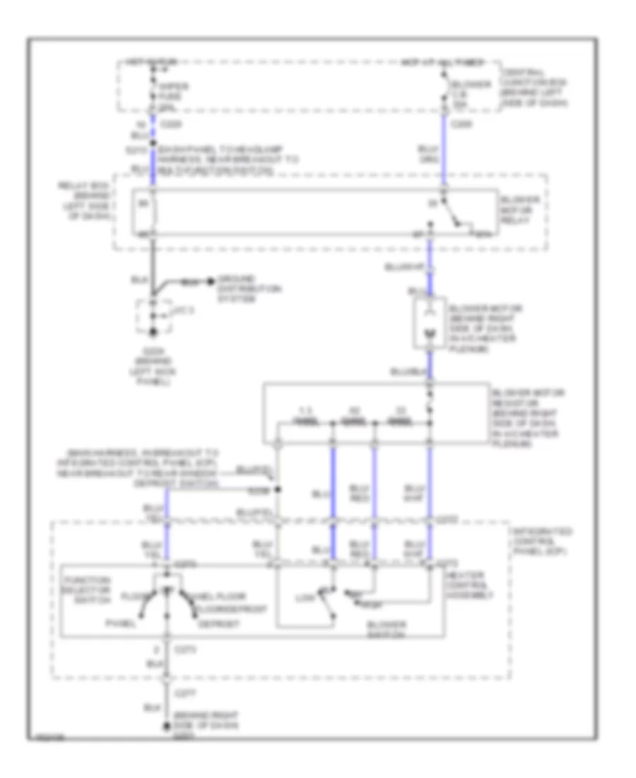 Heater Wiring Diagram for Ford Escort 2002