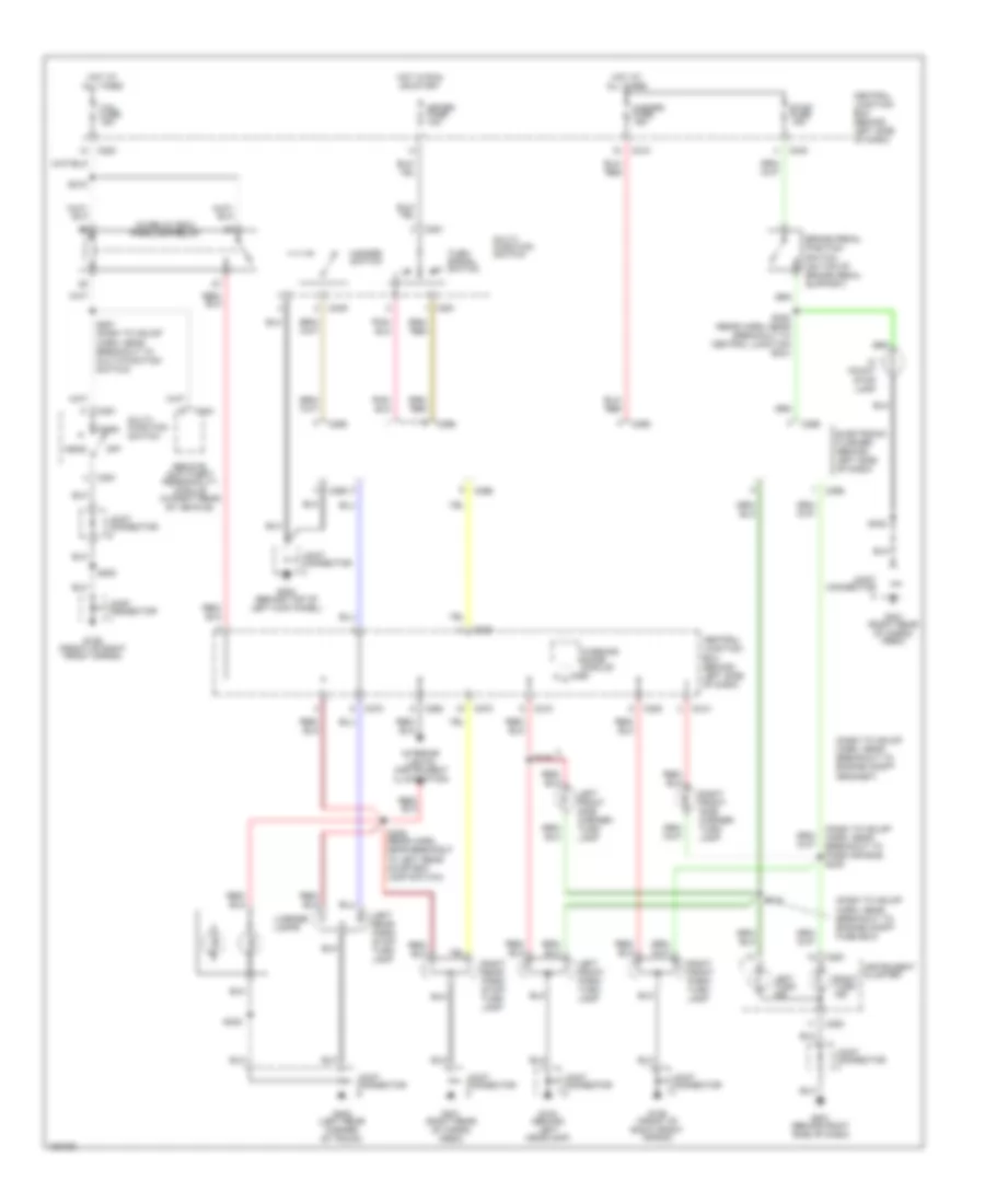 Exterior Lamps Wiring Diagram for Ford Escort 2002