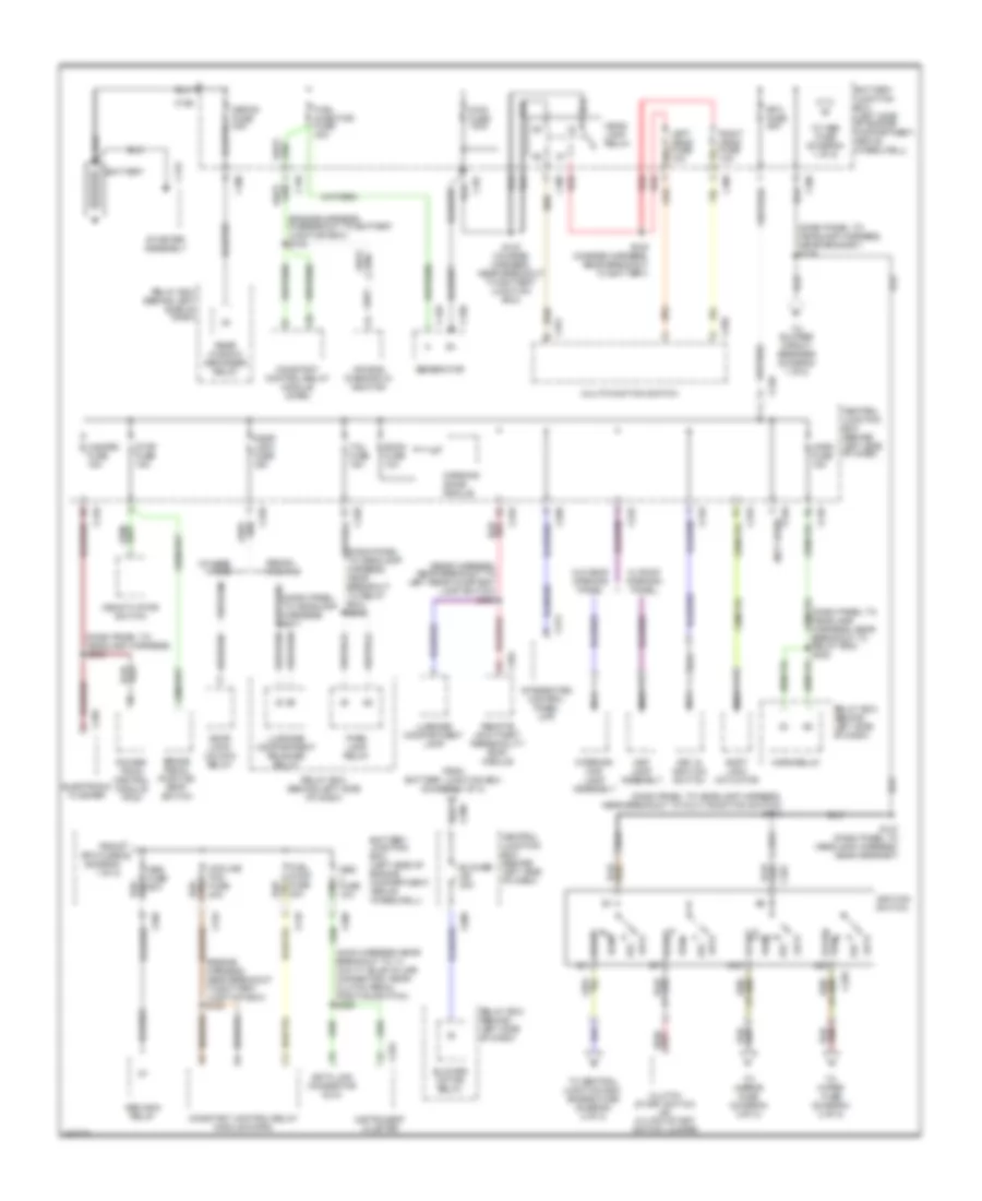 Power Distribution Wiring Diagram 1 of 2 for Ford Escort 2002