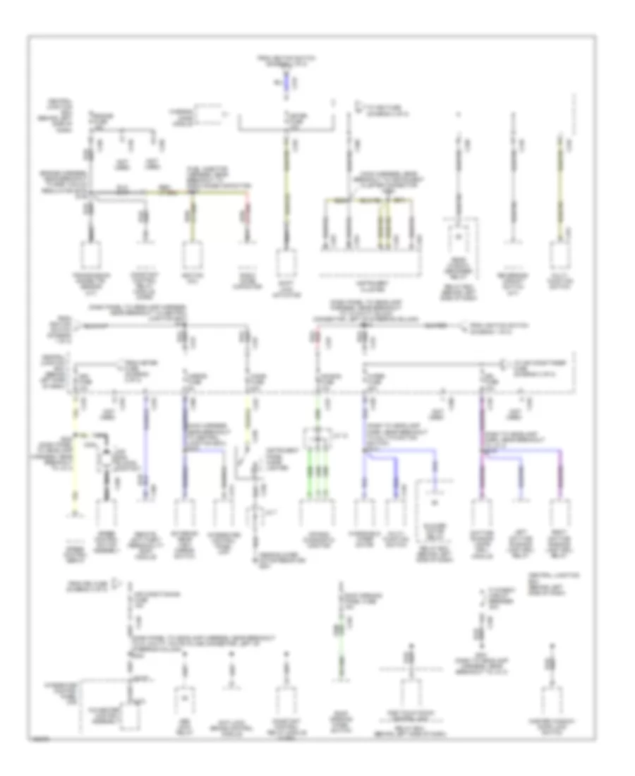 Power Distribution Wiring Diagram (2 of 2) for Ford Escort 2002