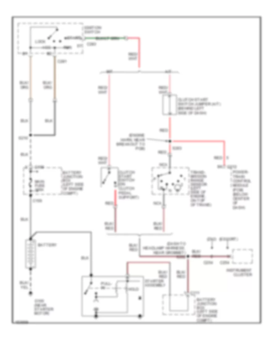 Starting Wiring Diagram for Ford Escort 2002