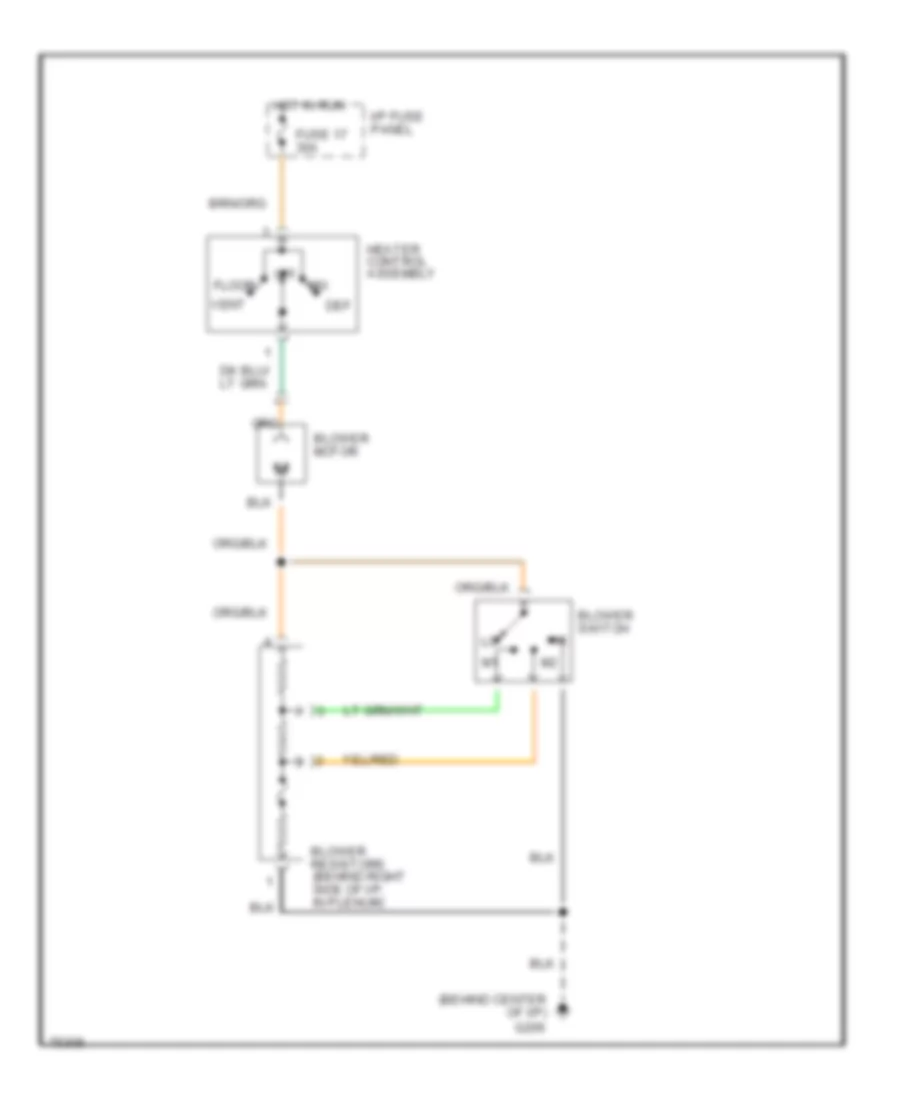 Heater Wiring Diagram for Ford Mustang 1996