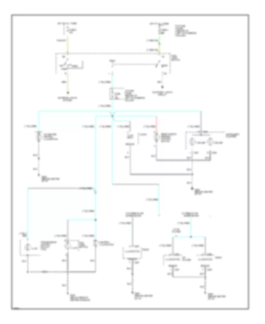Instrument Illumination Wiring Diagram for Ford Mustang 1996