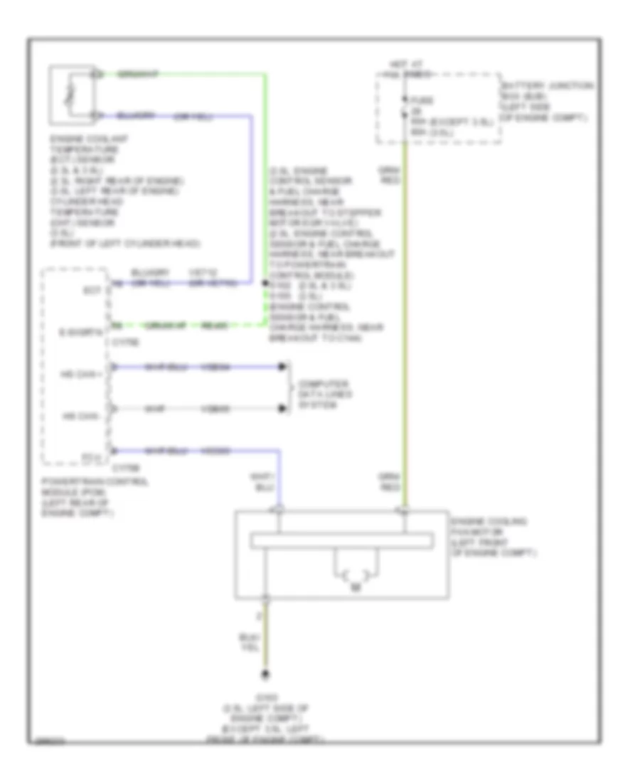 Cooling Fan Wiring Diagram for Ford Fusion S 2009