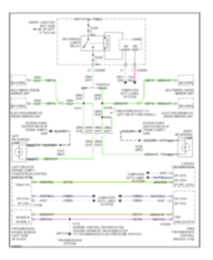 Backup Lamps Wiring Diagram A T for Ford Fusion S 2009