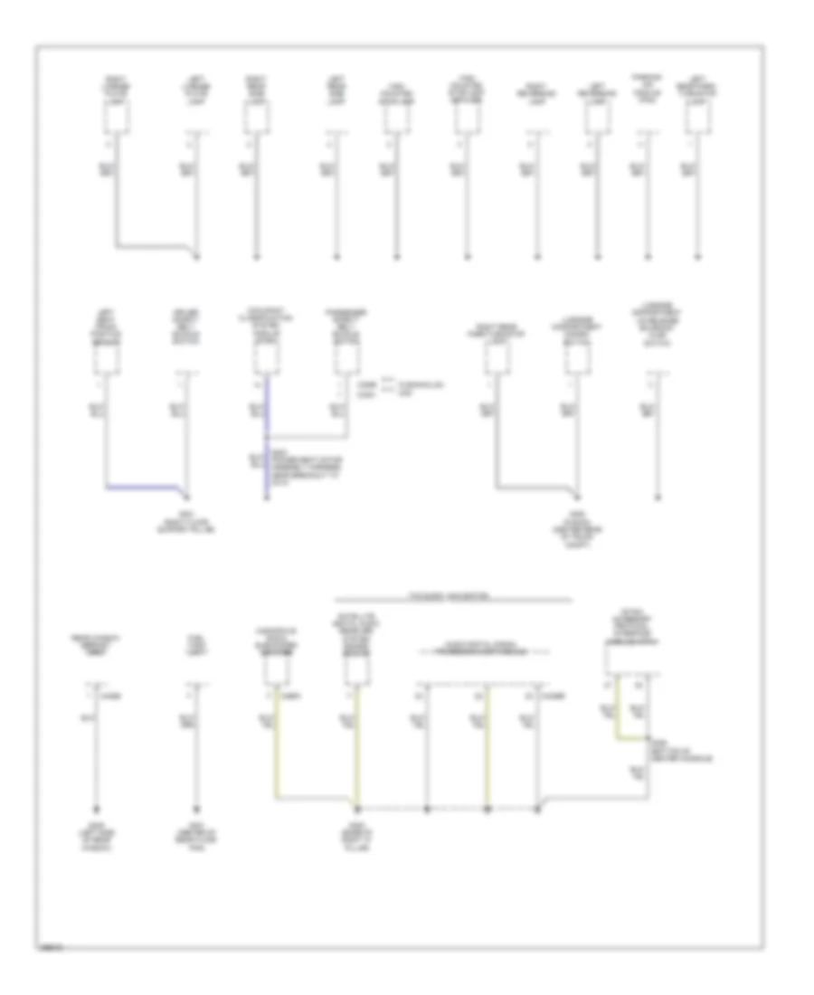 Ground Distribution Wiring Diagram 4 of 4 for Ford Fusion S 2009