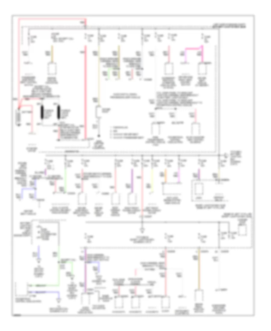 Power Distribution Wiring Diagram 1 of 3 for Ford Fusion S 2009