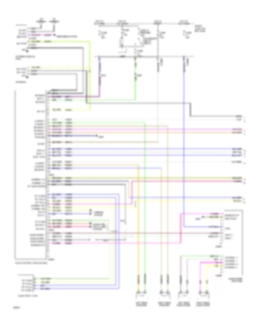 Audiophile Sound Radio Wiring Diagram, without SYNC (1 of 2) for Ford Fusion S 2009