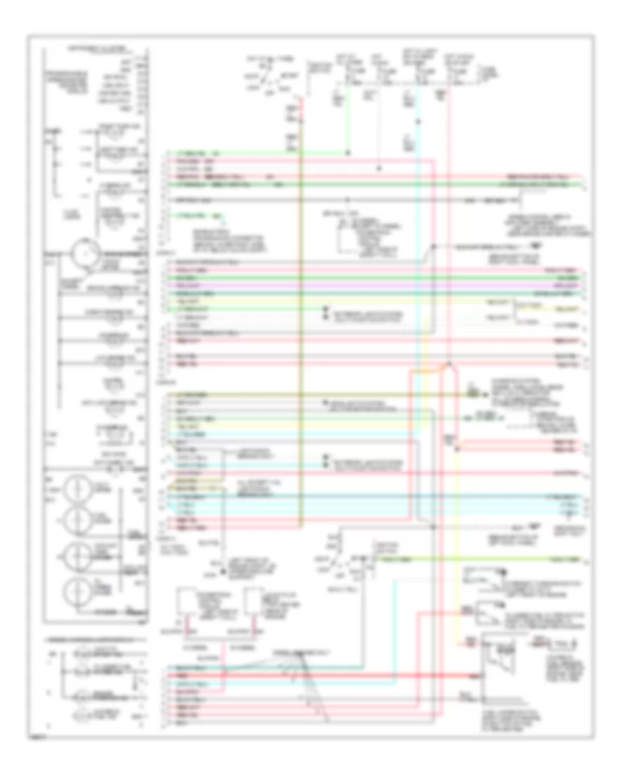 Instrument Cluster Wiring Diagram (1 of 2) for Ford Pickup F250 1994