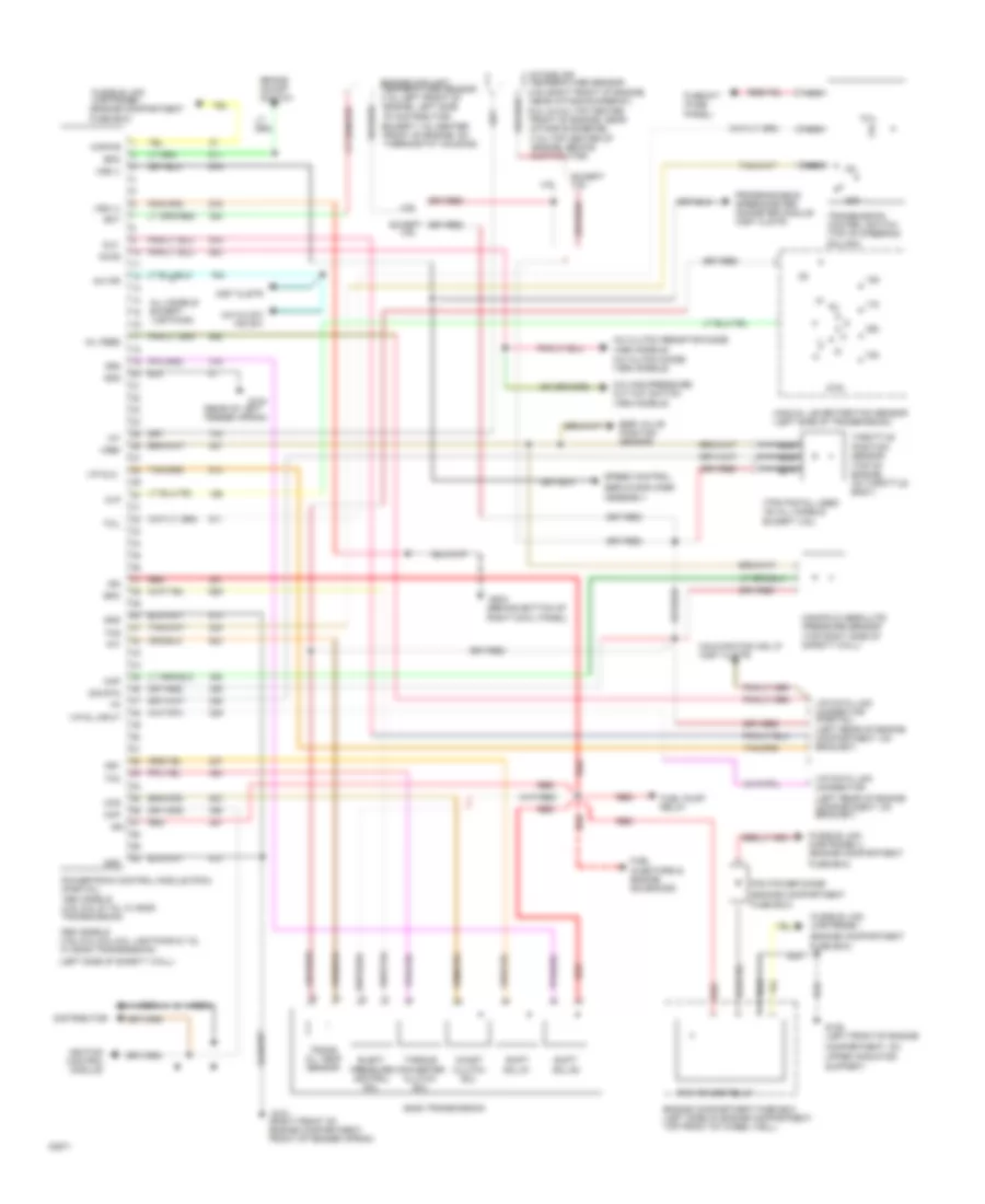 4.9L, Transmission Wiring Diagram for Ford Pickup F250 1994