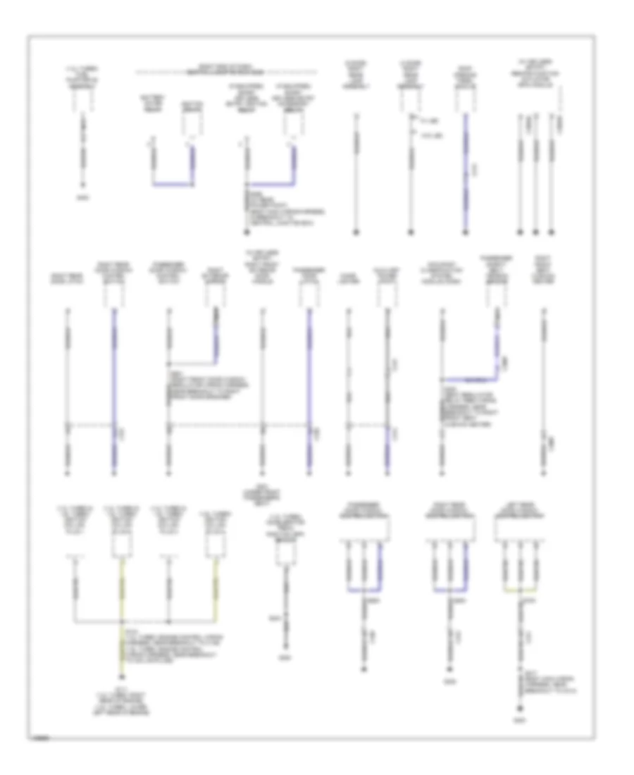 Ground Distribution Wiring Diagram (3 of 4) for Ford Fiesta Titanium 2014