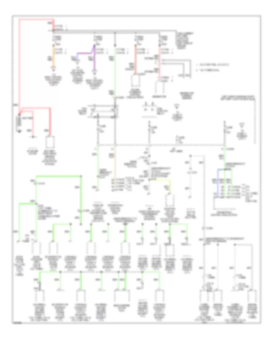 Power Distribution Wiring Diagram Except Hybrid 1 of 7 for Ford Fusion Energi SE 2013