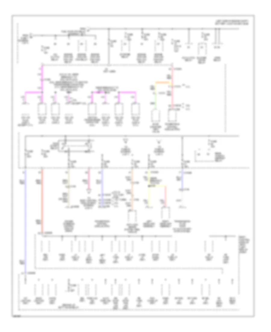 Power Distribution Wiring Diagram, Except Hybrid (2 of 7) for Ford Fusion Energi SE 2013