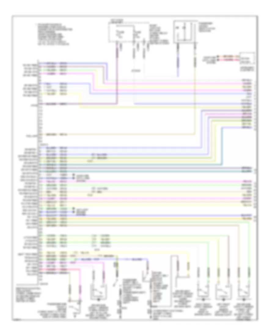 Supplemental Restraints Wiring Diagram 1 of 2 for Ford Escape Hybrid 2011