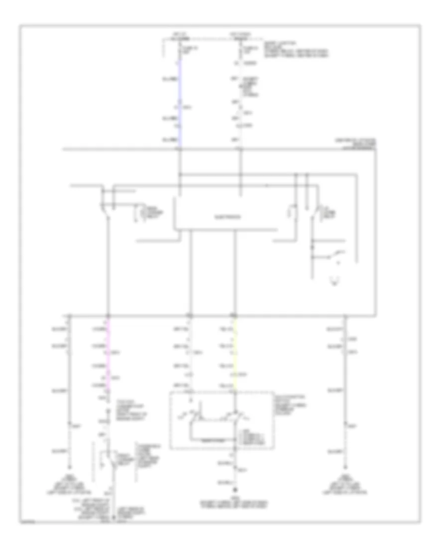 Электросхема заднего стеклоочистителя дворника и омывателя для Ford Escape Hybrid 2011