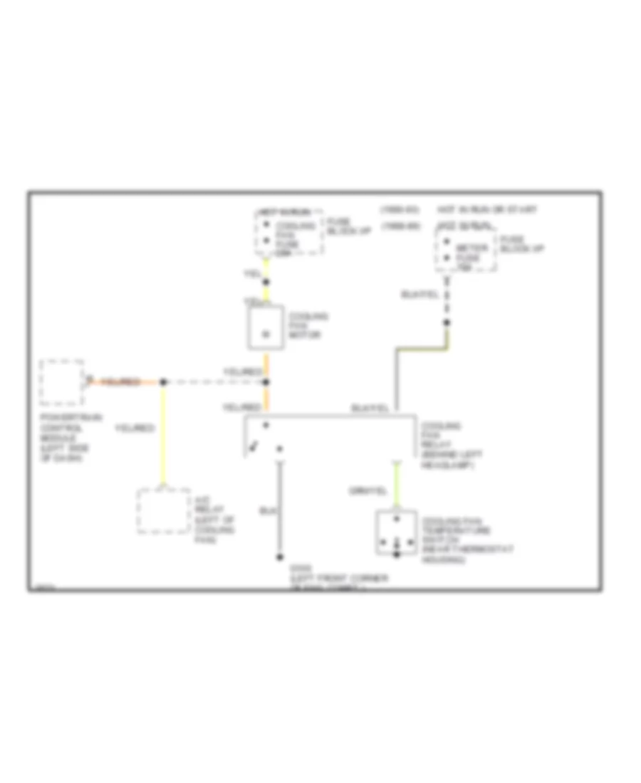 Cooling Fan Wiring Diagram for Ford Festiva L 1992