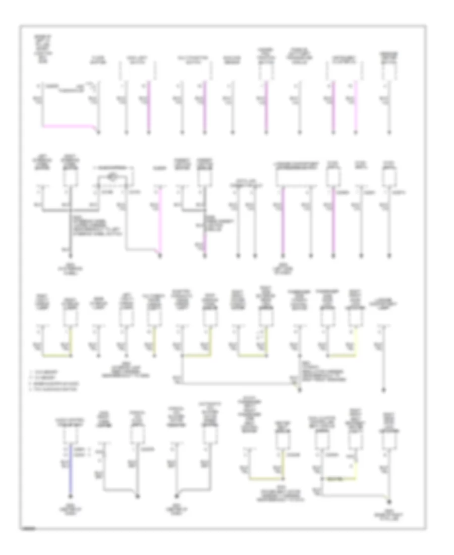 Ground Distribution Wiring Diagram (2 of 4) for Ford Fusion SE 2009