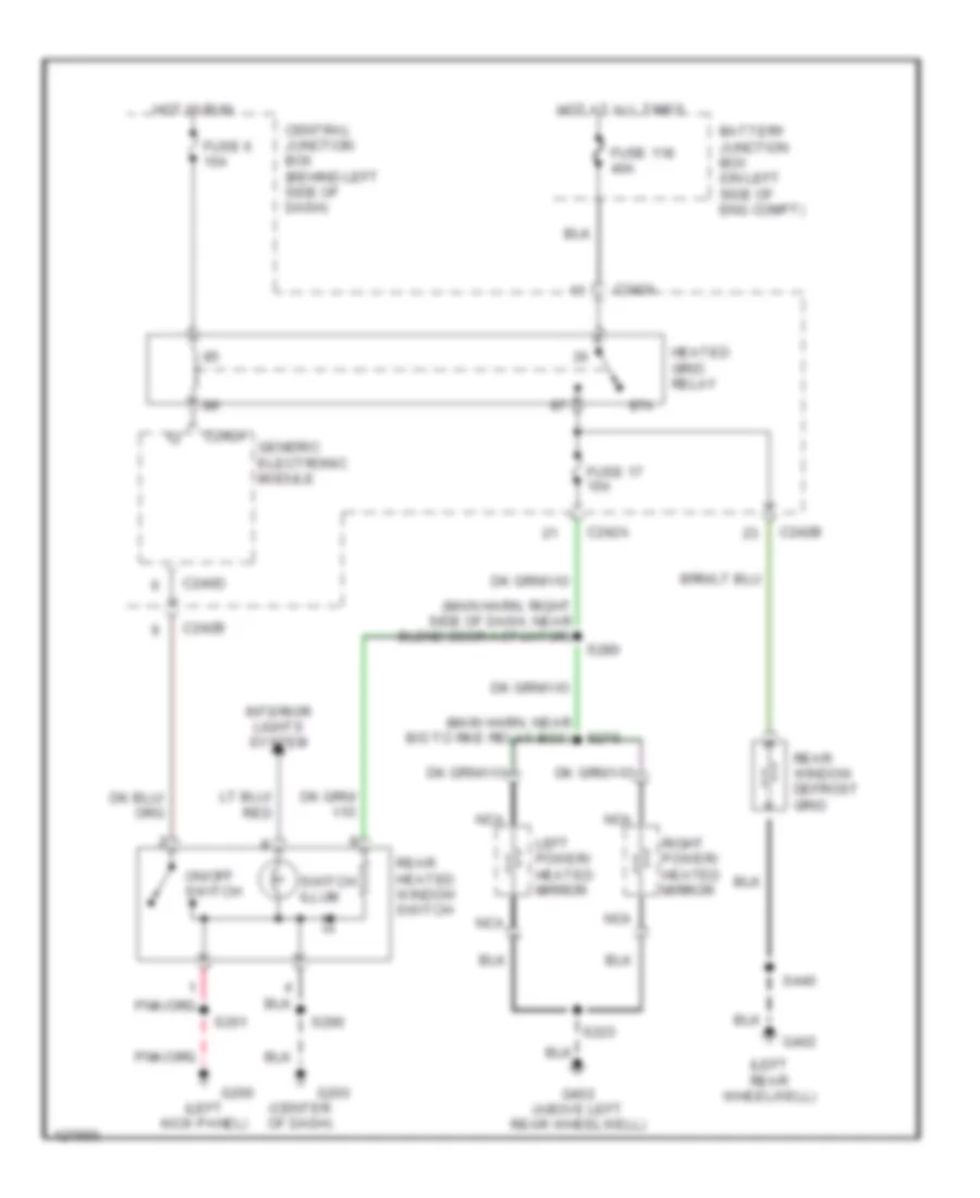 Defoggers Wiring Diagram for Ford Excursion 2000