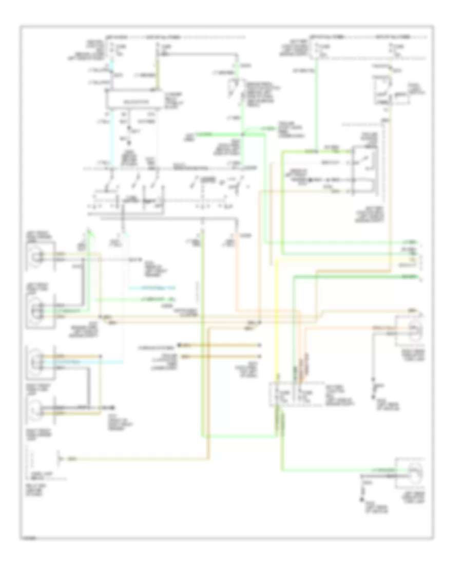 Exterior Lamps  Trailer connector Wiring Diagram (1 of 2) for Ford Excursion 2000